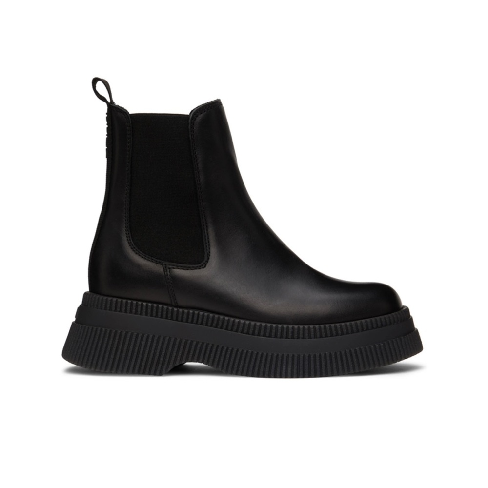Ganni Black Chunky Chelsea Boots
